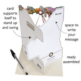 Kartka Okolicznościowa Santoro Pop-Up Swing | Traktory i Koparki