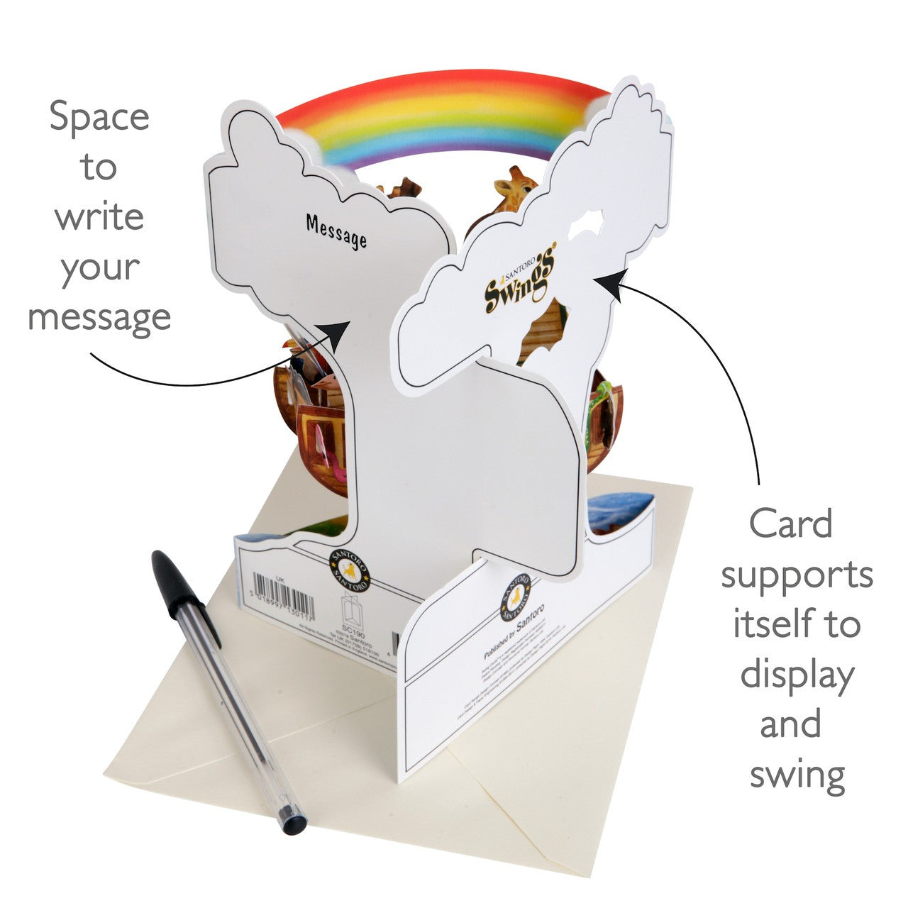 Kartka Okolicznościowa Santoro Pop-Up Swing | Arka Noego