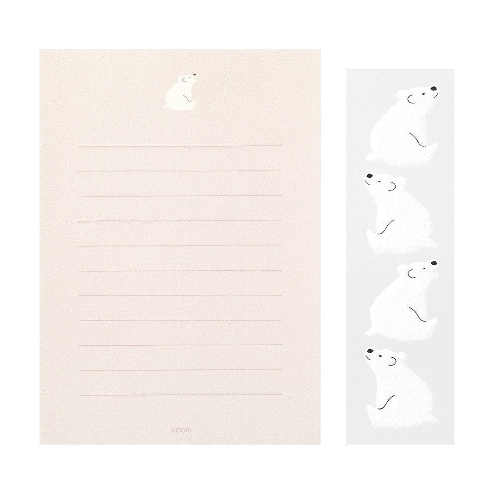 Papeteria Midori 308 z naklejkami | Miś Polarny