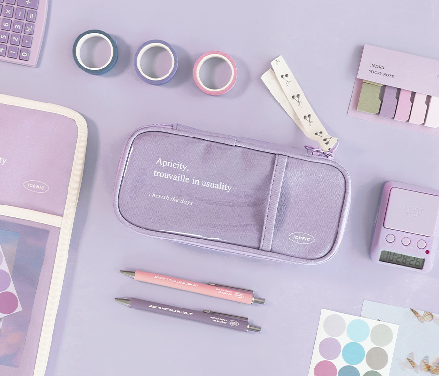 Piórnik ICONIC Cottony Grand Pen Pouch Lawendowy