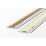 Linijka Midori 15cm Srebrna - Drewno Jasny Brąz