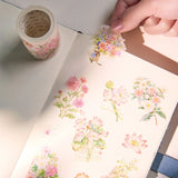 Taśma Washi Pre-Cut | Kwiatowa korespondencja