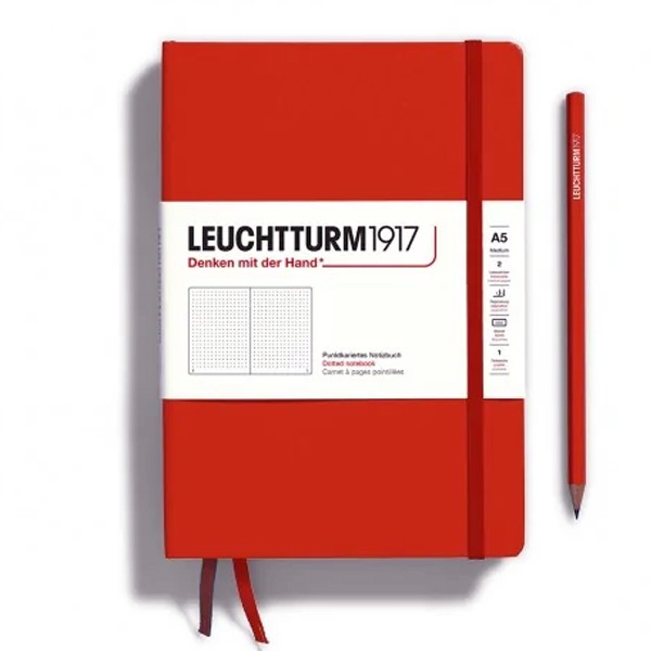 Notatnik Leuchtturm1917 A5 linie | Czerwony