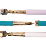 Pióro wieczne ze złotą stalówką Ferris Wheel Press The Brush Creme Glace White