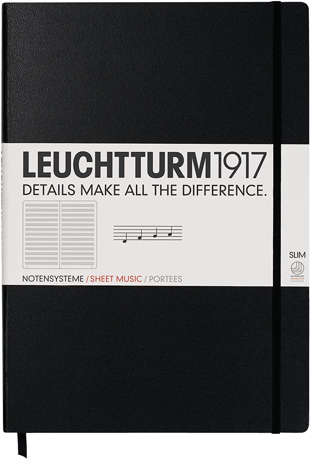Zeszyt do nut Leuchtturm1917 Master Slim A4+ | Czarny