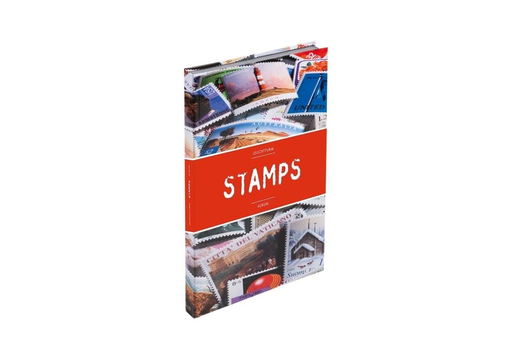 Klaser na znaczki Leuchtturm Stamp Album A5 - czerwony