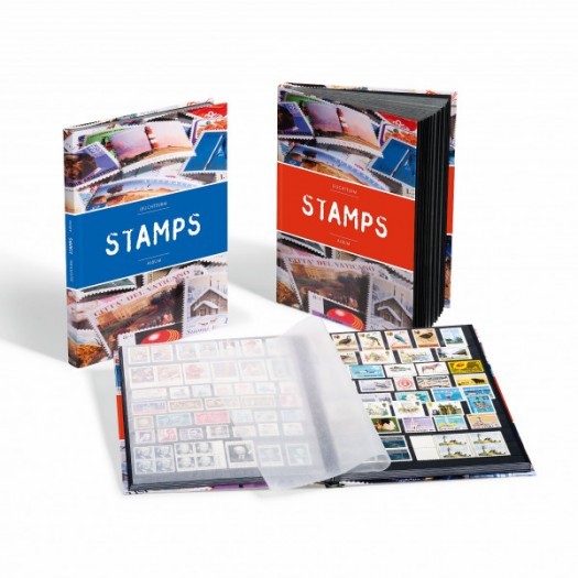 Klaser na znaczki Leuchtturm Stamp Album A5 - czerwony