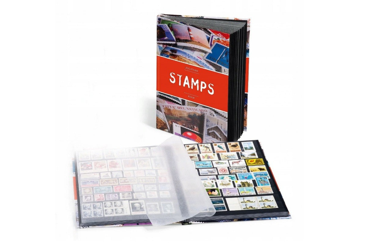Klaser na znaczki Leuchtturm Stamp Album A5 - czerwony