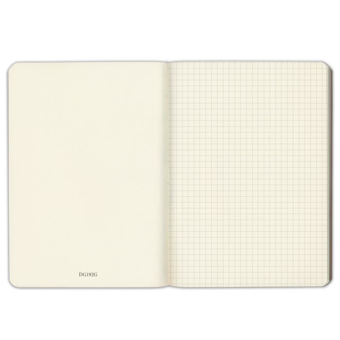 Notatnik w kratkę Gallery Leather Desk Journal | Czarny