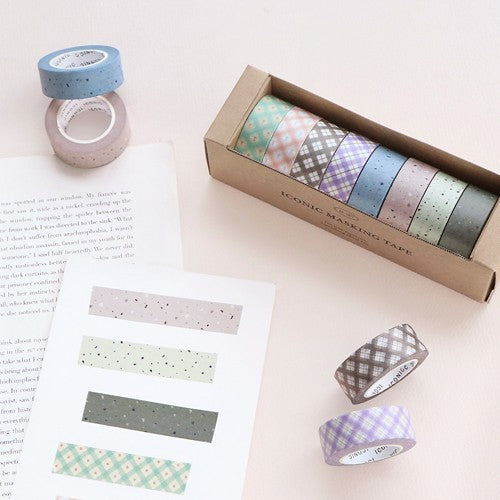 Zestaw taśm ICONIC Masking Tape Pattern (8 sztuk)