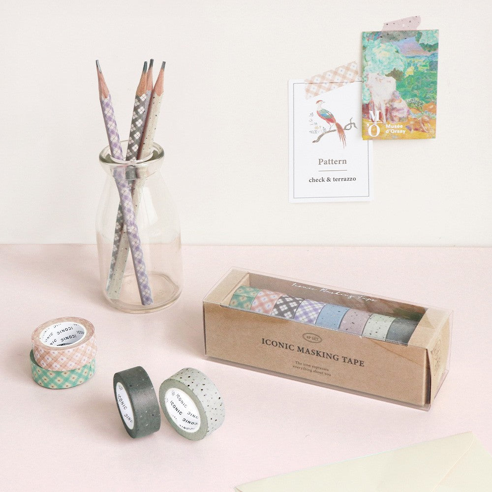 Zestaw taśm ICONIC Masking Tape Pattern (8 sztuk)