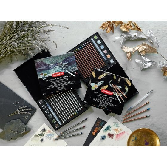 Zestaw Derwent Metallic Mixed Media 19 elementów