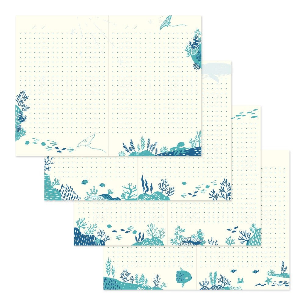 Pamiętnik z haftowaną zakładką Midori | Rekin