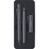 Zestaw prezentowy Faber-Castell Grip 2010 All Black - Pióro wieczne i długopis