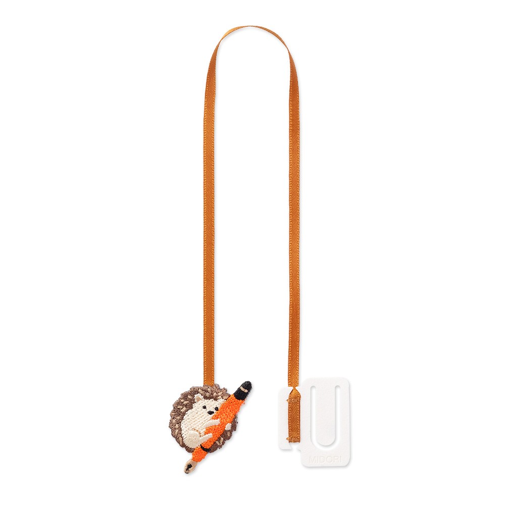 Zakładka haftowana Midori Bookmarker Clip | Jeż