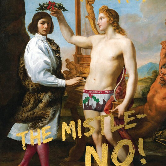 Kartka świąteczna Santoro | Underneath the Mistle-No!