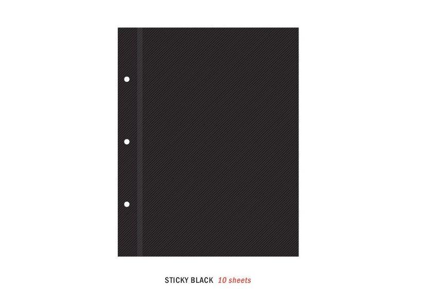 Wkład do segregatora ICONIC Memory Binder: Czarne kartki