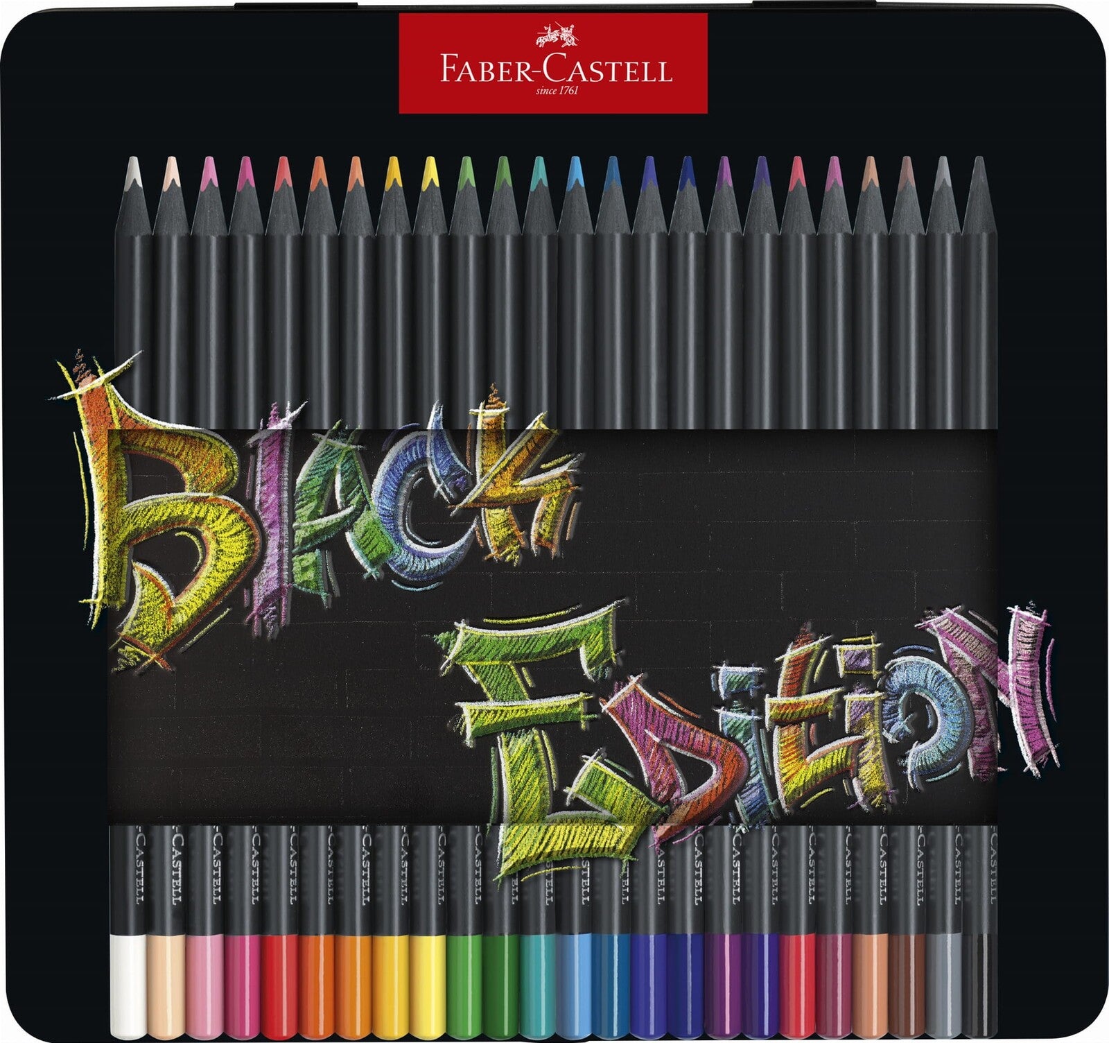 Kredki trójkątne Faber-Castell Black Edition | 24 kolory