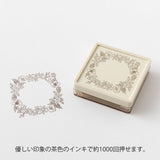 Pieczątka Midori Paintable Stamp Pre-inked Soft Color Brązowa | Kwiaty