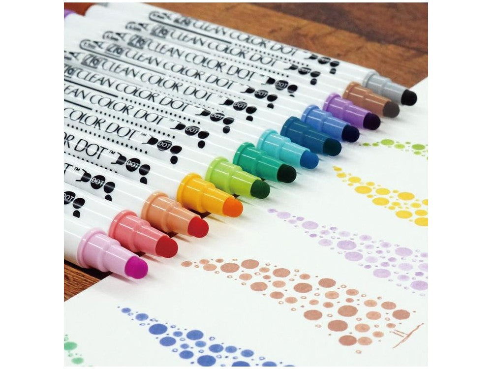Zestaw dwustronnych pisaków Clean Color Dot - 12 kolorów
