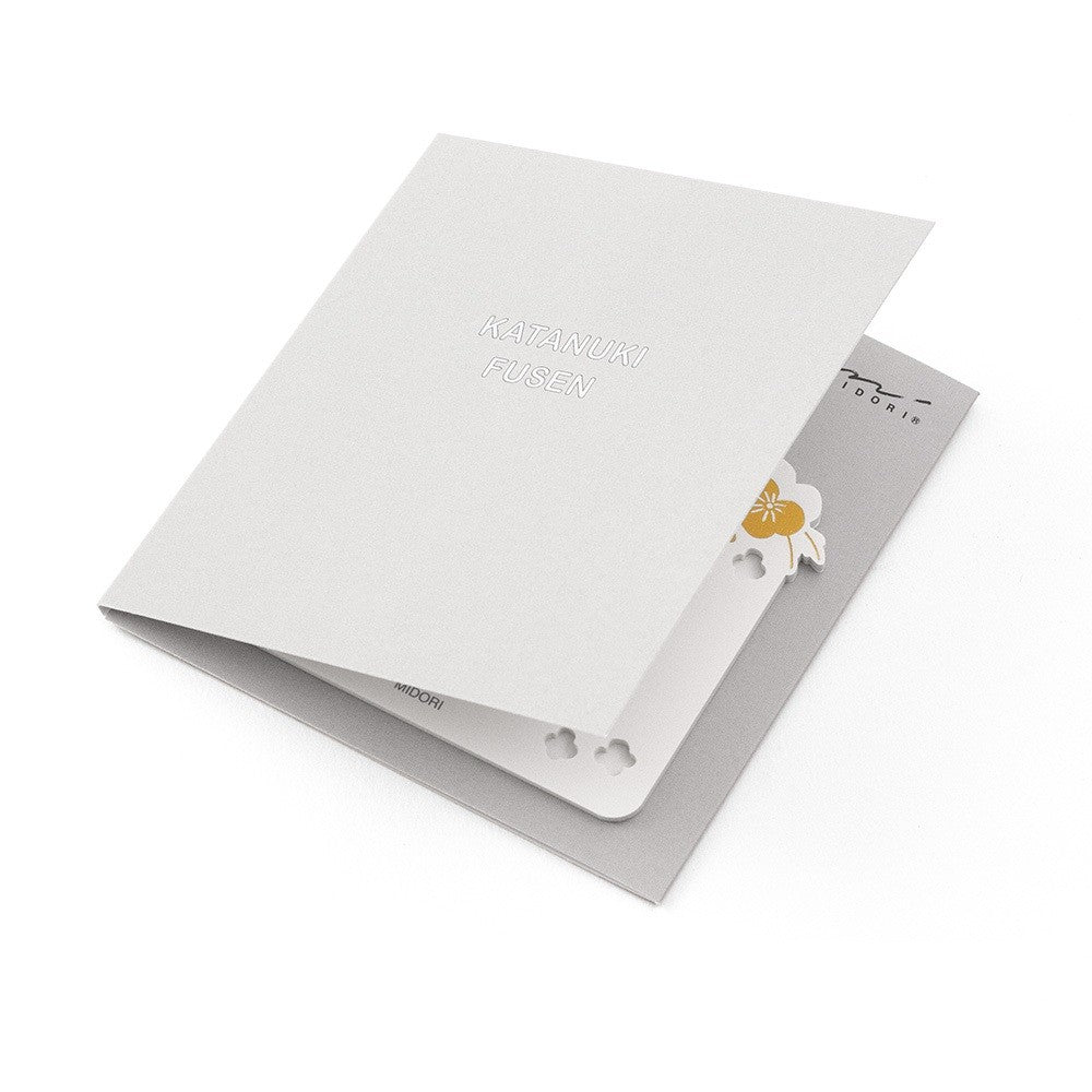 Karteczki samoprzylepne Midori Katanuki Fusen Foil Stamping | Kwiaty