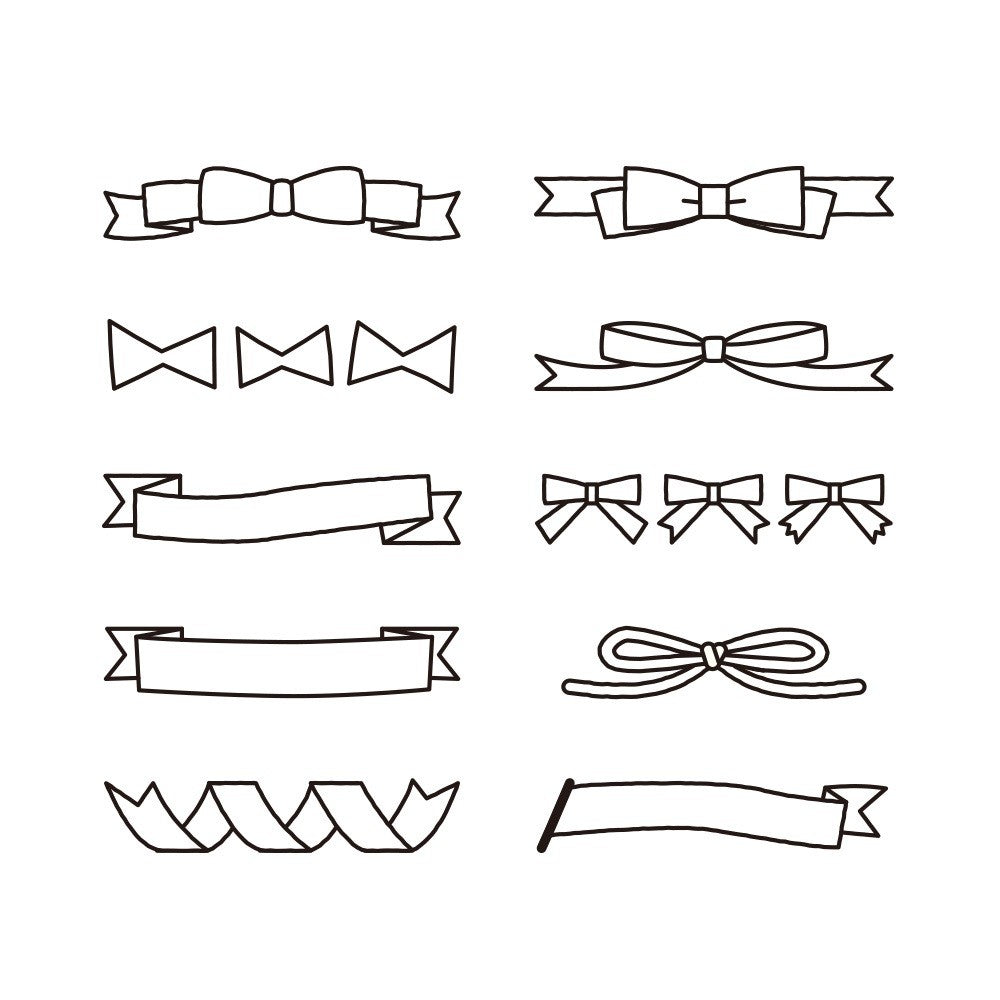 Pieczątka Midori Paintable Stamp | Wstążki