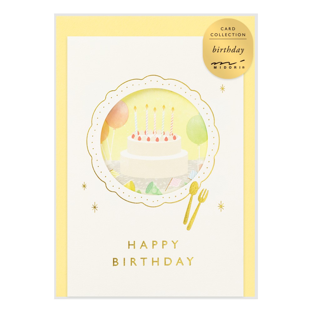 Kartka okolicznościowa z okienkiem Midori | Urodziny