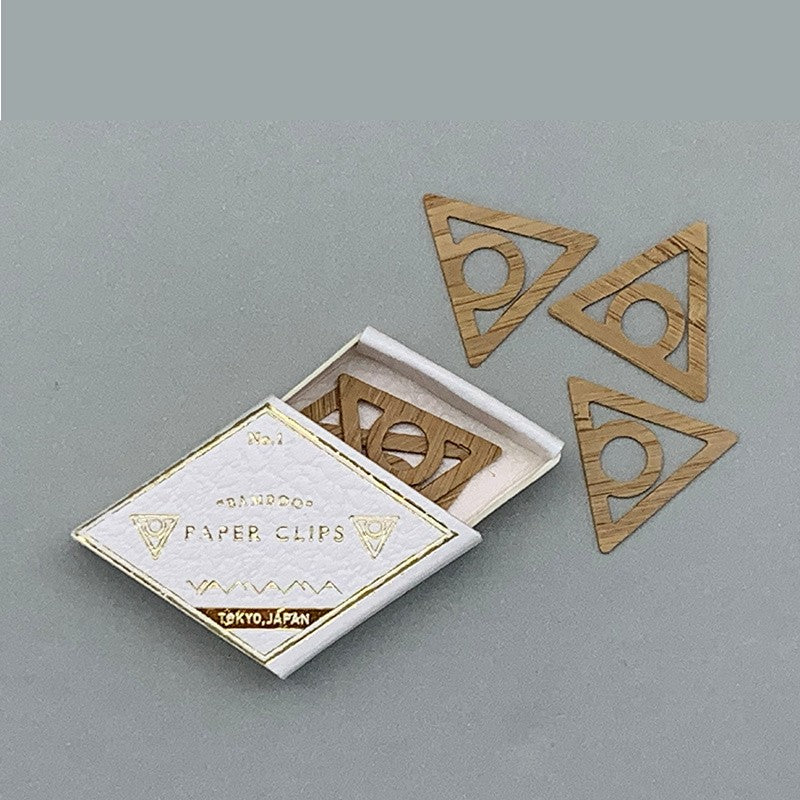 Bambusowe spinacze do papieru Yamama Bamboo Triangle