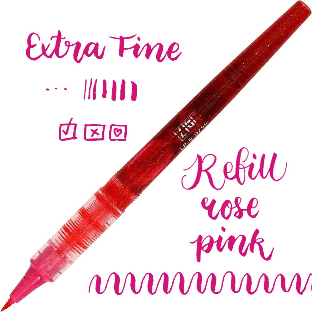 Wkład do pisaka Kuretake Cocoiro Zig Letter Pen Różowy Extra Fine