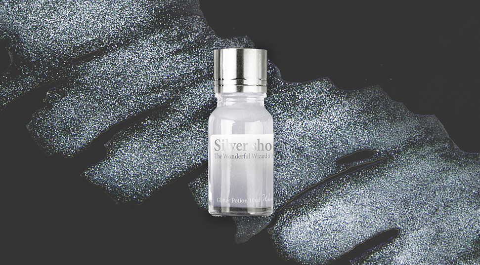 Płyn do atramentów Wearingeul Glitter Potion | Srebrne Trzewiczki