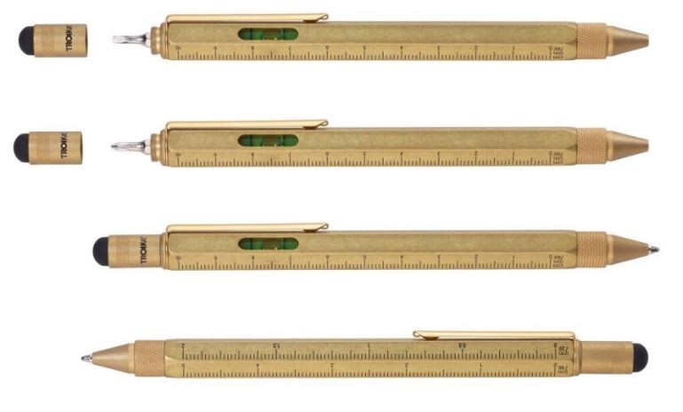 Długopis wielozadaniowy Troika Constructions | Antyczny Mosiądz