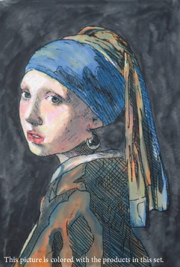 Zestaw do malowania Kuretake Zig Historic Art Collection | Johannes Vermeer ,,Dziewczyna z perłą"