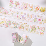 Taśma Washi Pre-Cut | Kwiatowa korespondencja