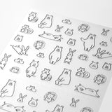 Naklejki Midori Sticker Collection Chat | Zwierzęta leśne