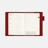 Skórzana Okładka na Kalendarz 5-letni Hobonichi A6 Czerwona