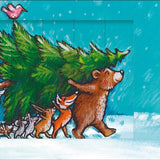 Kartka okolicznościowa Curiosi  | Zwierzęta przy Choince