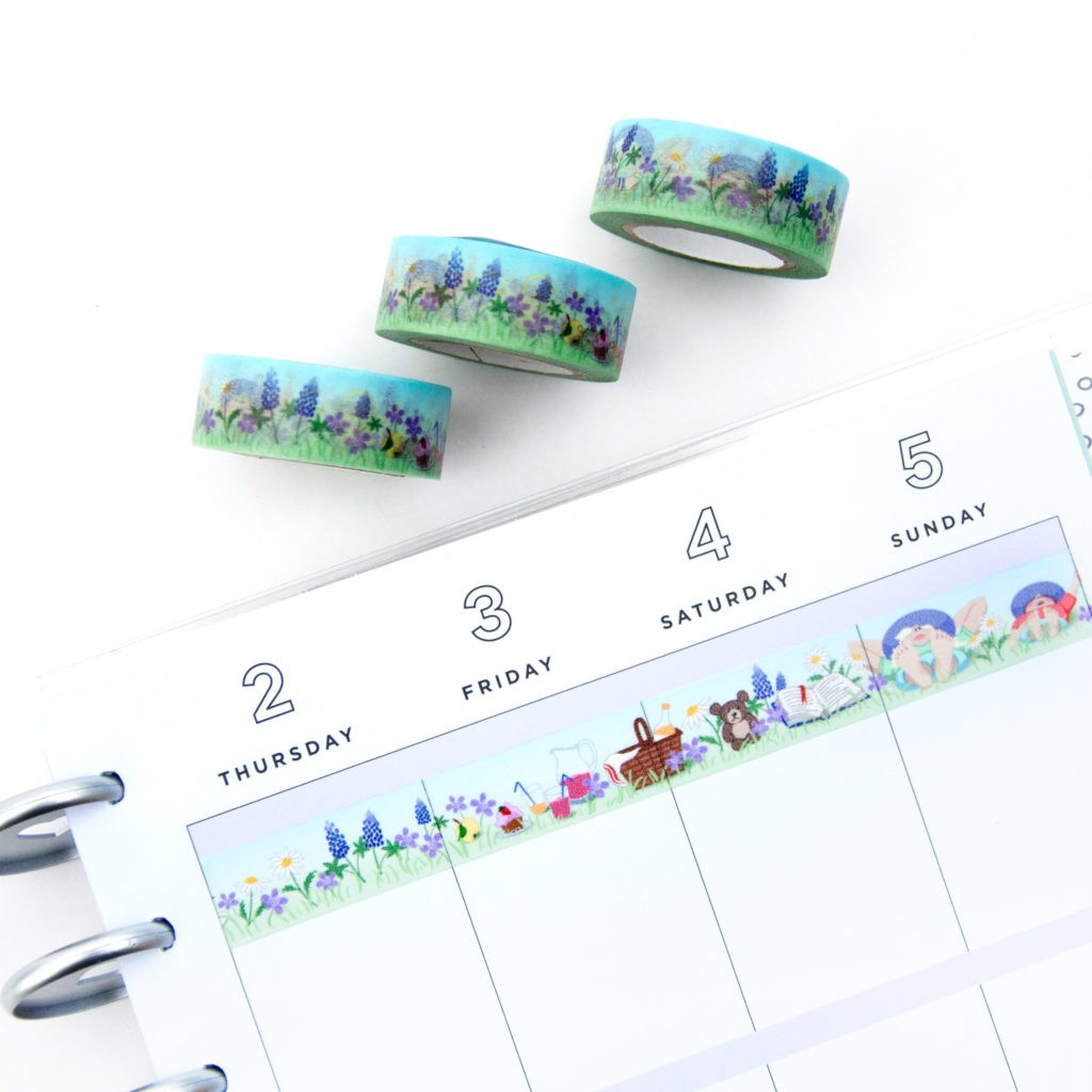 Taśma washi Willwa | Odpoczynek na trawie