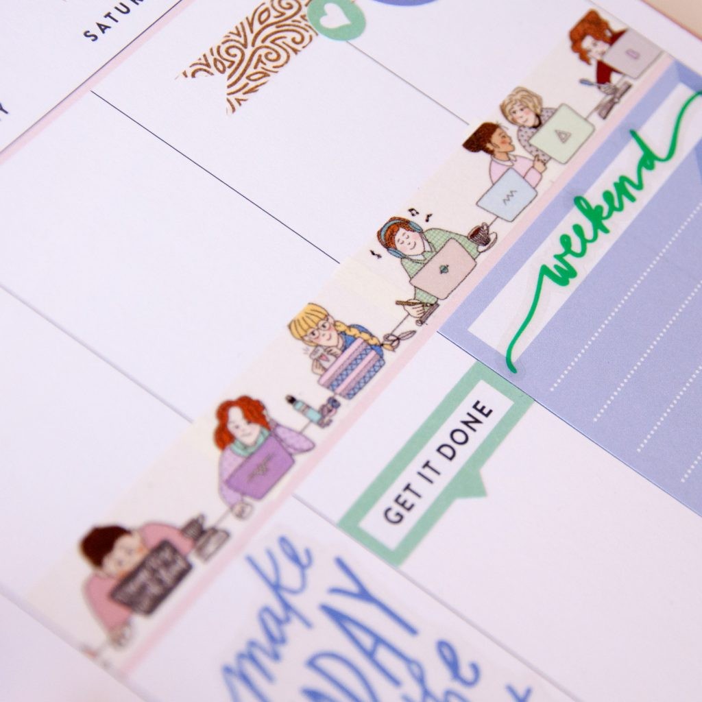 Taśma washi Willwa | Z laptopem w kawiarni