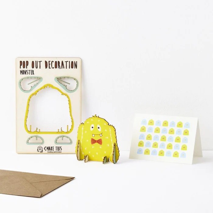 Kartka Pop Out Card Decoration | Potwór