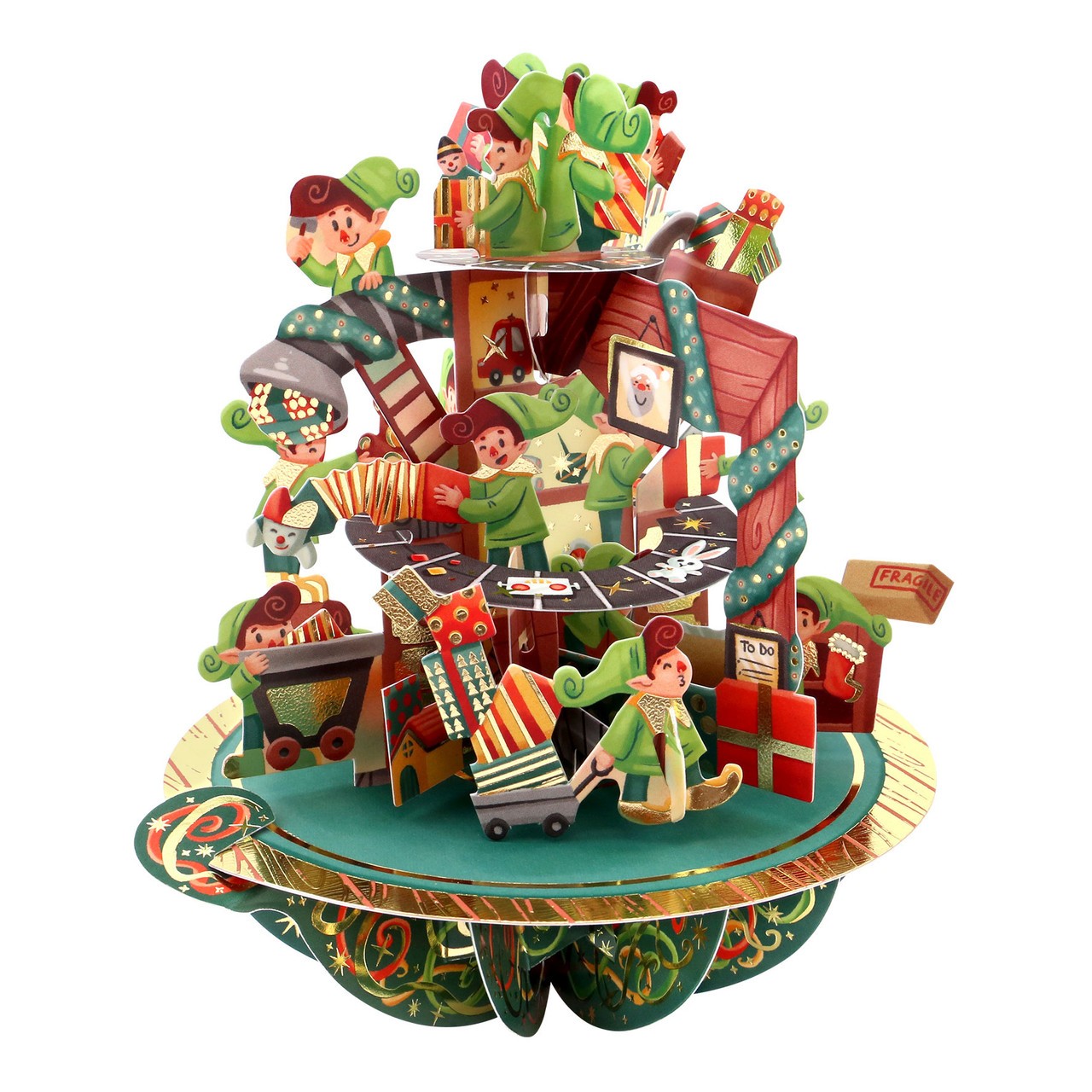 Kartka święteczna Santoro Pirouettes | Pracownia Świętego Mikołaja