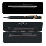 Długopis Caran D'Ache 849 Czarny Mat GT Różowe Złoto | Edycja Limitowana