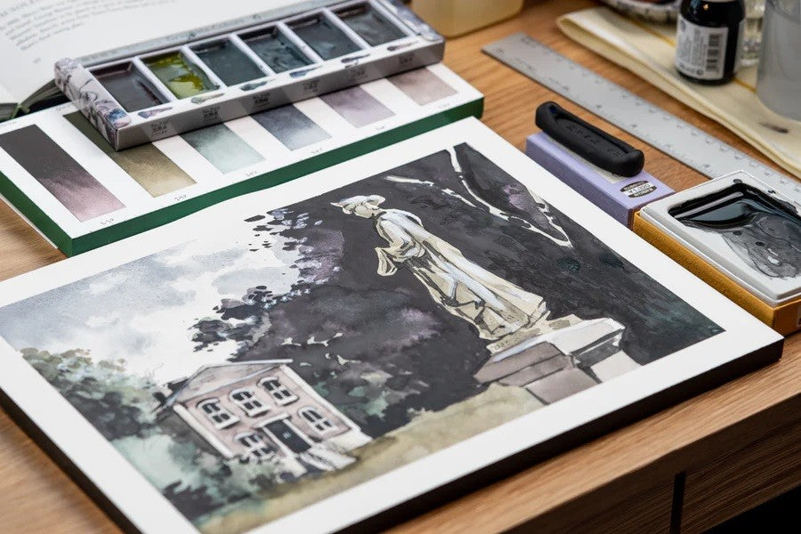 Farby akwarelowe Kuretake Gansai Tambi Graphite Colors 6 sztuk