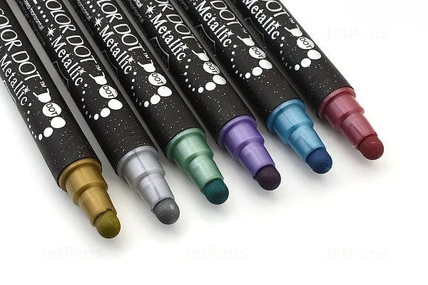 Zestaw metalicznych pisaków Kuretake Clean Color Dot Metallic