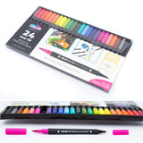 Zestaw kolorowych pisaków Zieler Duo Tip Brush&Fineliner Pens