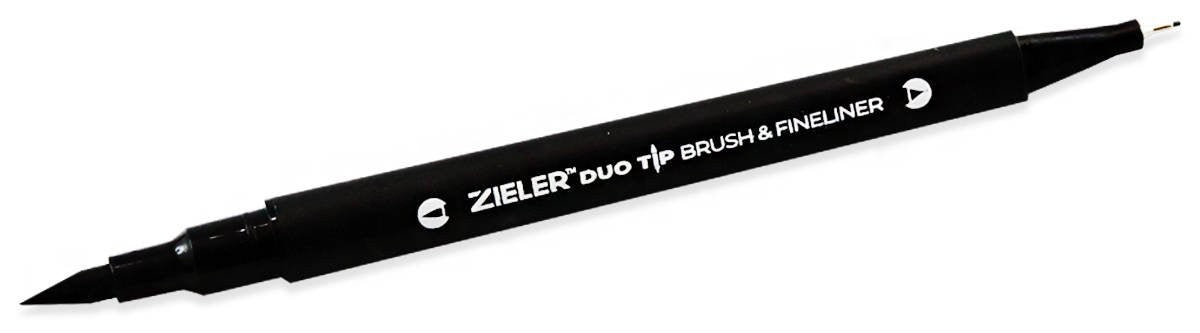 Zestaw kolorowych pisaków Zieler Duo Tip Brush&Fineliner Pens