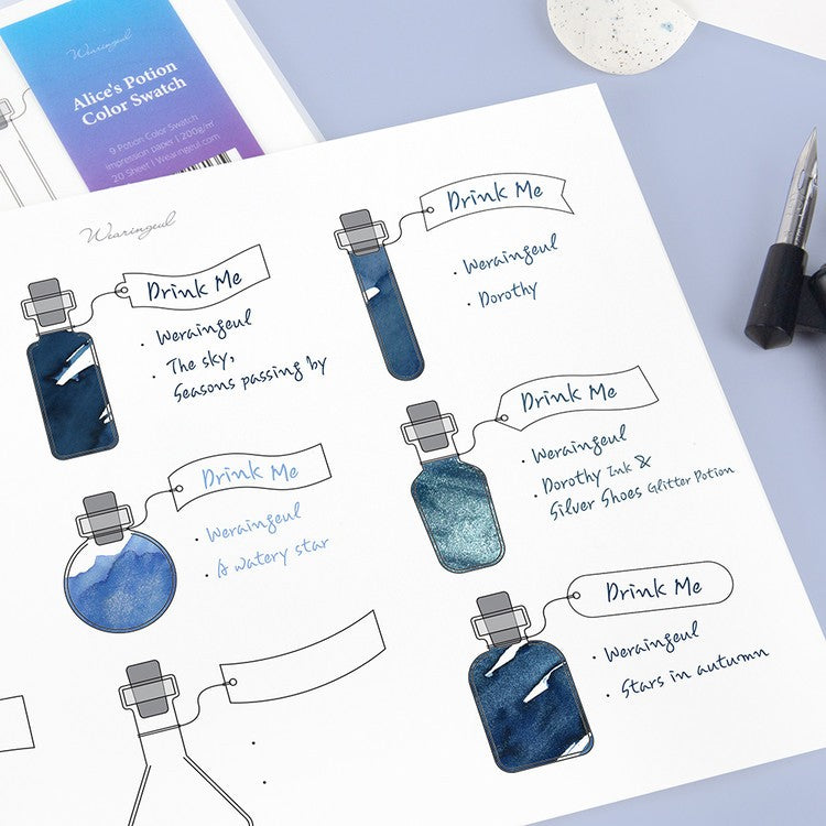 Arkusze do tworzenia wzorników Wearingeul Alicja w Krainie Czarów | Eliksiry