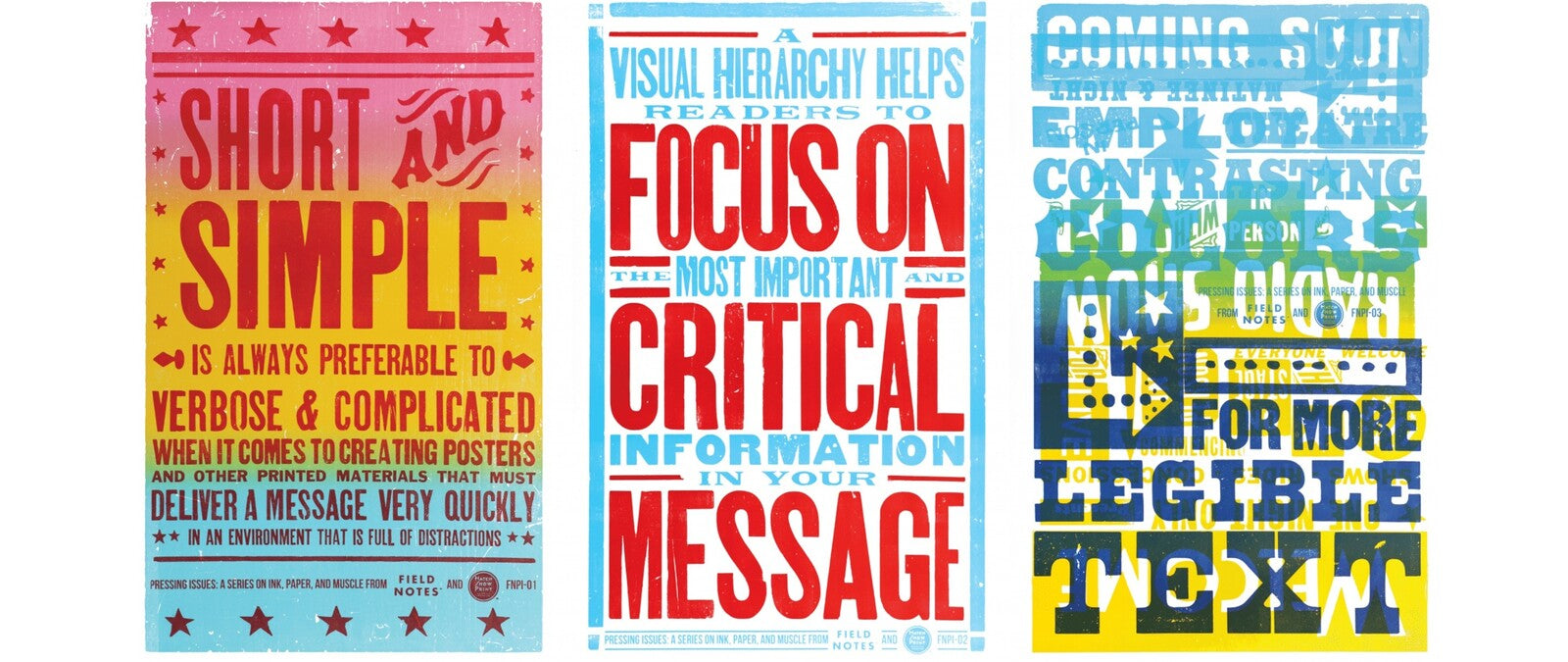 Notatniki Field Notes Hatch Show Print 3 pack w linie