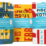 Notatniki Field Notes Hatch Show Print 3 pack w linie