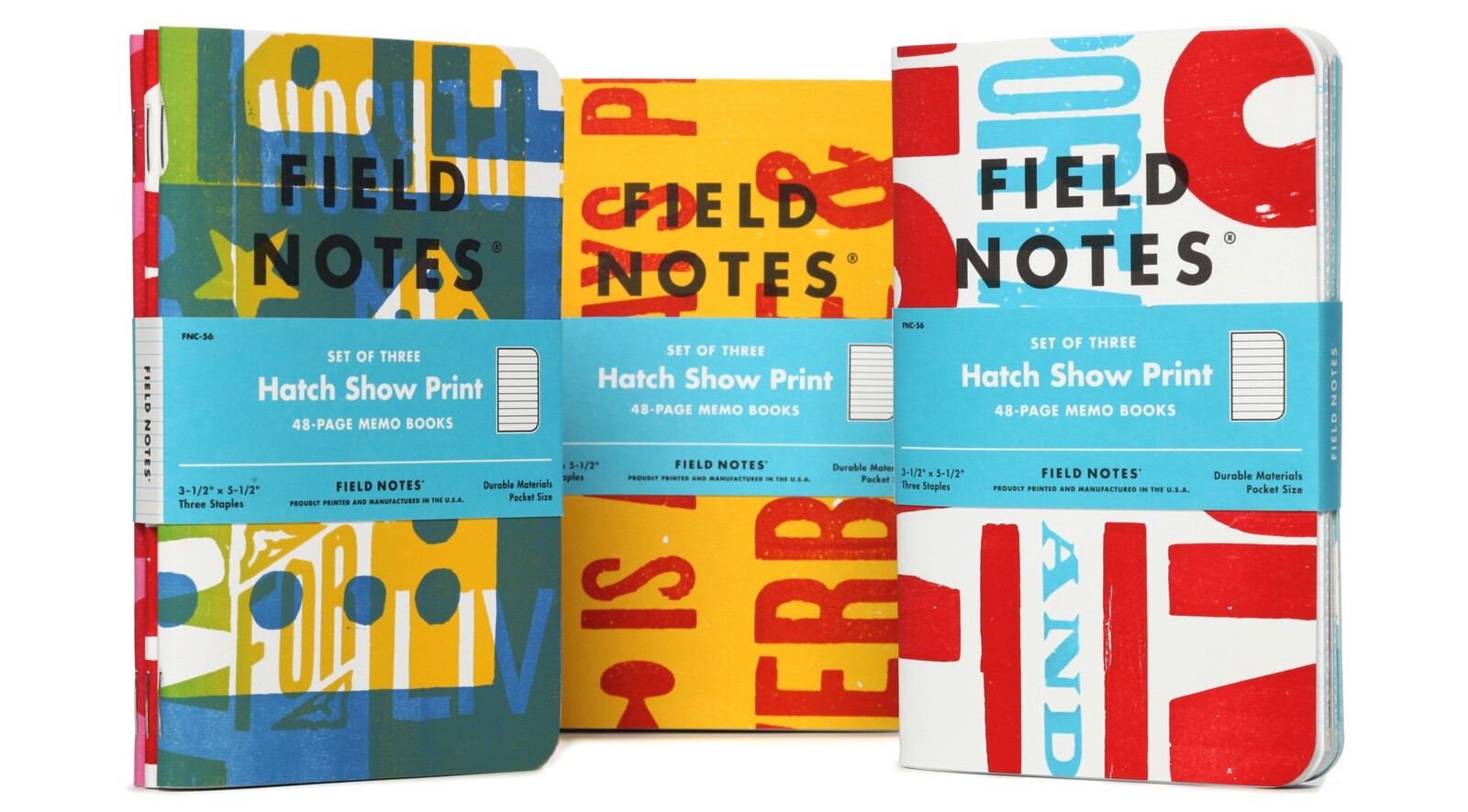Field Notes Display Notatniki Field Notes Hatch Show Print 3 pack w linie – Escribo