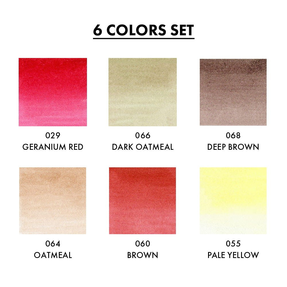 Zestaw Brush Penów Kuretake Zig Clean Color Real Brush Kolory portretowe II